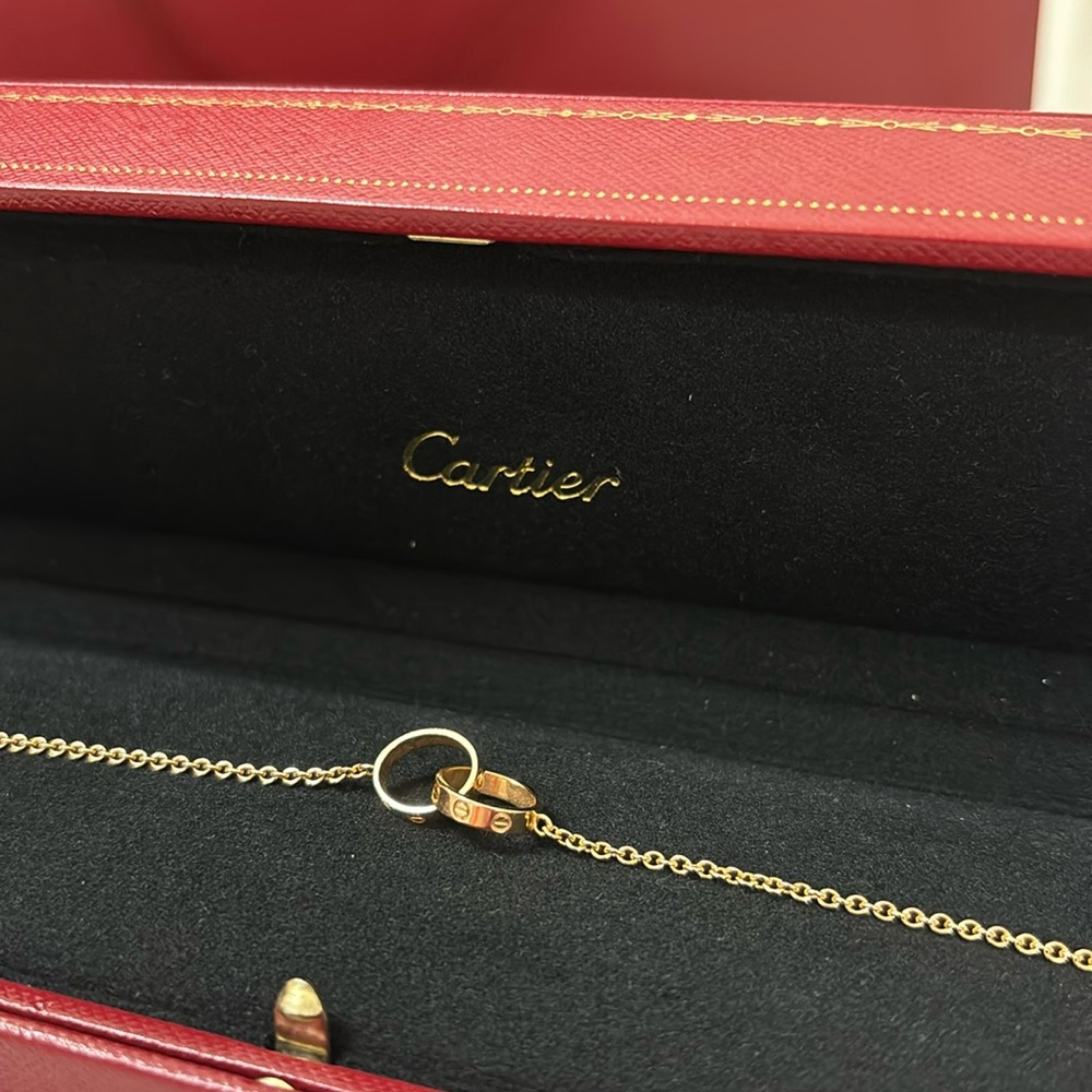 - CARTIER Baby love Bracelet bracelet- rose gold interlocking rings - Picture 3 of 6